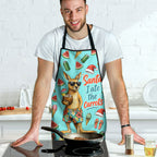Aussie Christmas Santa Apron Retro Cartoon Summer Holiday Beach - I Ate The Carrots Kangaroo