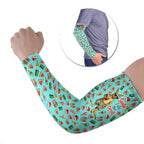 Aussie Christmas Santa Arm Sleeves Retro Cartoon Summer Holiday Beach - I Ate The Carrots Kangaroo
