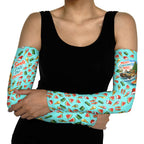 Aussie Christmas Santa Arm Sleeves Retro Cartoon Summer Holiday Beach - I Ate The Carrots Kangaroo