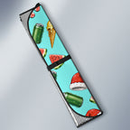 Aussie Christmas Santa Auto Sun Shade Retro Cartoon Summer Holiday Beach - I Ate The Carrots Kangaroo