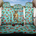 Aussie Christmas Santa Back Car Seat Cover Retro Cartoon Summer Holiday Beach - I Ate The Carrots Kangaroo