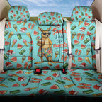 Aussie Christmas Santa Back Car Seat Cover Retro Cartoon Summer Holiday Beach - I Ate The Carrots Kangaroo