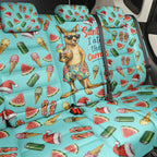 Aussie Christmas Santa Back Car Seat Cover Retro Cartoon Summer Holiday Beach - I Ate The Carrots Kangaroo