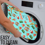 Aussie Christmas Santa Bathroom Set Retro Cartoon Summer Holiday Beach - I Ate The Carrots Kangaroo