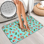 Aussie Christmas Santa Bathroom Set Retro Cartoon Summer Holiday Beach - I Ate The Carrots Kangaroo