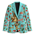 Aussie Christmas Santa Blazer Retro Cartoon Summer Holiday Beach - I Ate The Carrots Kangaroo