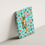 Aussie Christmas Santa Canvas Wall Art Retro Cartoon Summer Holiday Beach - I Ate The Carrots Kangaroo
