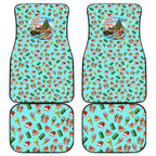 Aussie Christmas Santa Car Mats Retro Cartoon Summer Holiday Beach - I Ate The Carrots Kangaroo