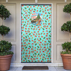 Aussie Christmas Santa Door Cover Retro Cartoon Summer Holiday Beach - I Ate The Carrots Kangaroo
