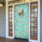 Aussie Christmas Santa Door Cover Retro Cartoon Summer Holiday Beach - I Ate The Carrots Kangaroo