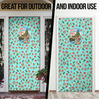 Aussie Christmas Santa Door Cover Retro Cartoon Summer Holiday Beach - I Ate The Carrots Kangaroo