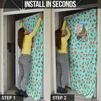 Aussie Christmas Santa Door Cover Retro Cartoon Summer Holiday Beach - I Ate The Carrots Kangaroo