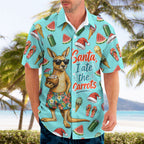 Aussie Christmas Santa Hawaiian Shirt Retro Cartoon Summer Holiday Beach - I Ate The Carrots Kangaroo