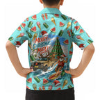 Aussie Christmas Santa Hawaiian Shirt Retro Cartoon Summer Holiday Beach - I Ate The Carrots Kangaroo