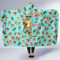Aussie Christmas Santa Hooded Blanket Retro Cartoon Summer Holiday Beach - I Ate The Carrots Kangaroo