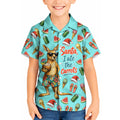 Aussie Christmas Santa Kid Hawaiian Shirt Retro Cartoon Summer Holiday Beach - I Ate The Carrots Kangaroo
