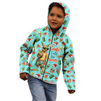 Aussie Christmas Santa Kid Hoodie Retro Cartoon Summer Holiday Beach - I Ate The Carrots Kangaroo