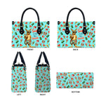 Aussie Christmas Santa Leather Bag Retro Cartoon Summer Holiday Beach - I Ate The Carrots Kangaroo