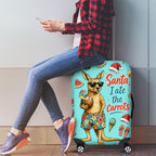 Aussie Christmas Santa Luggage Cover Retro Cartoon Summer Holiday Beach - I Ate The Carrots Kangaroo