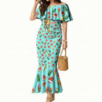 Aussie Christmas Santa Mermaid Dress Retro Cartoon Summer Holiday Beach - I Ate The Carrots Kangaroo