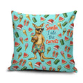 Aussie Christmas Santa Pillow Cover Retro Cartoon Summer Holiday Beach - I Ate The Carrots Kangaroo