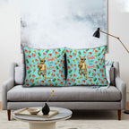 Aussie Christmas Santa Pillow Cover Retro Cartoon Summer Holiday Beach - I Ate The Carrots Kangaroo
