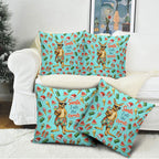 Aussie Christmas Santa Pillow Cover Retro Cartoon Summer Holiday Beach - I Ate The Carrots Kangaroo
