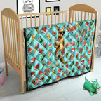 Aussie Christmas Santa Quilt Retro Cartoon Summer Holiday Beach - I Ate The Carrots Kangaroo