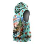 Aussie Christmas Santa Sleeveless Hoodie Retro Cartoon Summer Holiday Beach - I Ate The Carrots Kangaroo