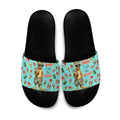 Aussie Christmas Santa Slide Sandals Retro Cartoon Summer Holiday Beach - I Ate The Carrots Kangaroo