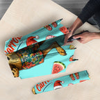 Aussie Christmas Santa Umbrella Retro Cartoon Summer Holiday Beach - I Ate The Carrots Kangaroo