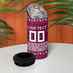 Personalized Brisbane Broncos Christmas 4 in 1 Can Cooler Tumbler Australian Rugby Fans - Pixelated Ugly Xmas Pattern Mascot Santa