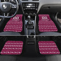 Personalized Brisbane Broncos Christmas Car Mats Australian Rugby Fans - Pixelated Ugly Xmas Pattern Mascot Santa