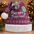 Brisbane Broncos Christmas Santa Hat Australian Rugby Fans - Pixelated Ugly Xmas Pattern Mascot Santa