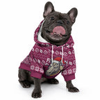 Personalized Brisbane Broncos Christmas Pet Hoodie Australian Rugby Fans - Pixelated Ugly Xmas Pattern Mascot Santa