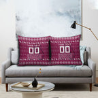 Personalized Brisbane Broncos Christmas Pillow Cover Australian Rugby Fans - Pixelated Ugly Xmas Pattern Mascot Santa