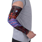 Western Bulldogs ANZAC Day Arm Sleeves Indigenous Dot Art with Poppy Flower Tribute