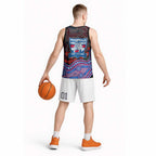 Western Bulldogs ANZAC Day Basketball Jersey Indigenous Dot Art with Poppy Flower Tribute