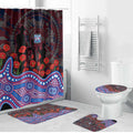 Western Bulldogs ANZAC Day Bathroom Set Indigenous Dot Art with Poppy Flower Tribute