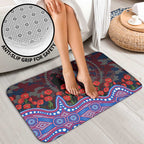 Western Bulldogs ANZAC Day Bathroom Set Indigenous Dot Art with Poppy Flower Tribute