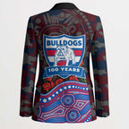 Western Bulldogs ANZAC Day Blazer Indigenous Dot Art with Poppy Flower Tribute