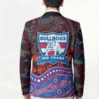 Western Bulldogs ANZAC Day Blazer Indigenous Dot Art with Poppy Flower Tribute