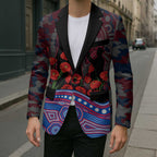 Western Bulldogs ANZAC Day Blazer Indigenous Dot Art with Poppy Flower Tribute