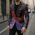 Western Bulldogs ANZAC Day Blazer Indigenous Dot Art with Poppy Flower Tribute
