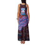 Western Bulldogs ANZAC Day Family Matching Tank Maxi Dress and Hawaiian Shirt Indigenous Dot Art with Poppy Flower Tribute