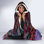 Western Bulldogs ANZAC Day Hooded Blanket Indigenous Dot Art with Poppy Flower Tribute