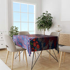 Western Bulldogs ANZAC Day Tablecloth Indigenous Dot Art with Poppy Flower Tribute