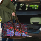 Western Bulldogs ANZAC Day Travel Bag Indigenous Dot Art with Poppy Flower Tribute