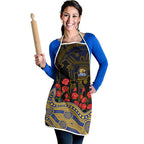 West Coast Eagles ANZAC Day Apron Indigenous Dot Art with Poppy Flower Tribute