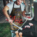 West Coast Eagles ANZAC Day Apron Indigenous Dot Art with Poppy Flower Tribute
